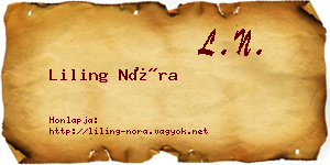Liling Nóra névjegykártya