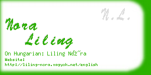 nora liling business card